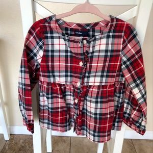 Baby Gap woven plaid button down